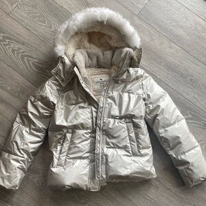 Abercrombie kids reflective silver winter jacket